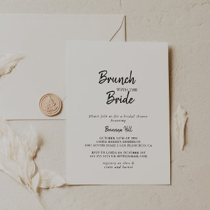 Modern Brunch with the Bride Shower Invitation