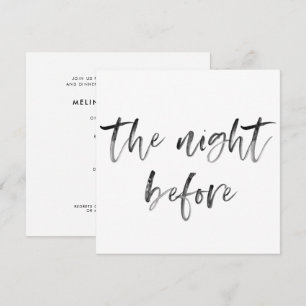 Modern Brush Calligraphy Script Wedding Dinner Invitation