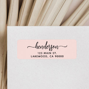 Modern Brush Handwritten Return Address Label