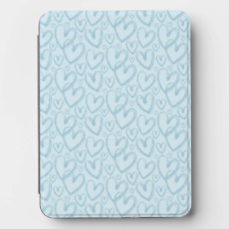 Modern Brush Heart Pastel Blue Pattern Kindle Cover