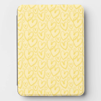 Modern Brush Heart Pastel Yellow Pattern Kindle Cover
