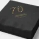 Modern Brush Lettering 70th Birthday Party Foil Napkins | Zazzle