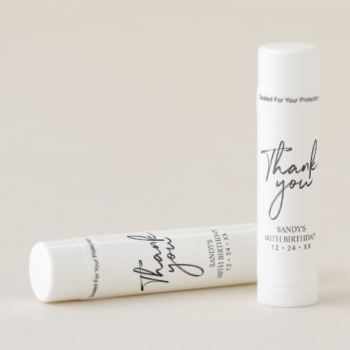 Modern Brush Lettering Party Favor Thank you Lip Balm