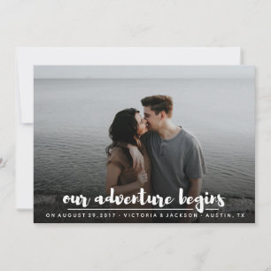 Modern brush photo our adventure personalized