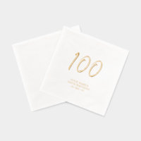 Modern Brush Script 100th Birthday Party