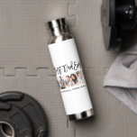 Modern Brush Script 3 Photo Best Dad Ever Water Bottle<br><div class="desc">Modern Brush Script Best Dad Ever Water Bottle with 3 Photos - White or choose background color</div>