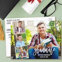 zazzle grad cards Custom Raised Foil Printing Holographic Thank You Cards Post Card Printing 102*152mm(Double sided different design) / 300g Coated Paper / double sided