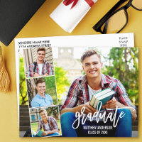 Modern Brush Script 4 Photo Graduation