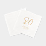 Modern Brush Script 80th Birthday Party Foil Napkins<br><div class="desc">This custom foil napkin will add stylish detail to your 80th birthday celebration. This design features simple chic lettering "80" with custom text. Matching invitations and birthdayt party supplies are available in my shop BaraBomDesign.</div>
