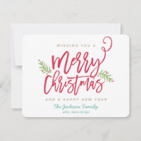 Modern Brush Script Bright Christmas Holiday