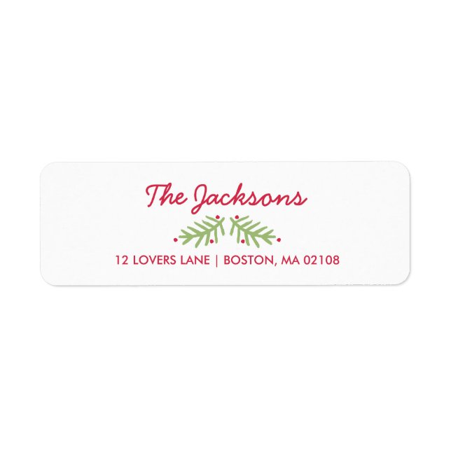 Modern Brush Script Bright Christmas Label (Front)