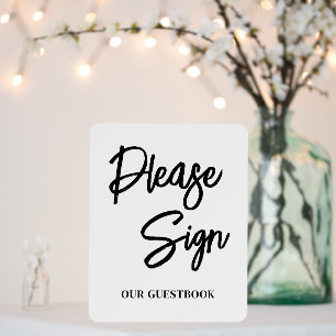 Modern Brush Script Guestbook Foam Board