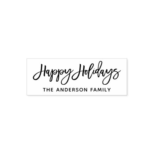 Modern Brush Script Happy Holidays Self_inking Stamp