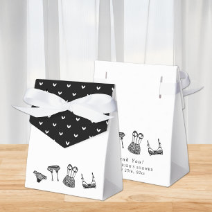 Modern Brush Script Lingerie Bridal Shower Favor Boxes