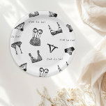 Modern Brush Script Lingerie Bridal Shower Paper Plates<br><div class="desc">Part of a lovely Lingerie Bridal Shower collection!</div>