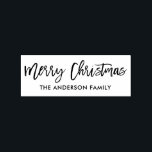 Modern Brush Script Merry Christmas Rubber Stamp<br><div class="desc">Modern Brush Script Merry Christmas Rubber Ink Stamp</div>