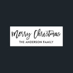 Modern Brush Script Merry Christmas Rubber Stamp<br><div class="desc">Modern Brush Script Merry Christmas Rubber Ink Stamp</div>