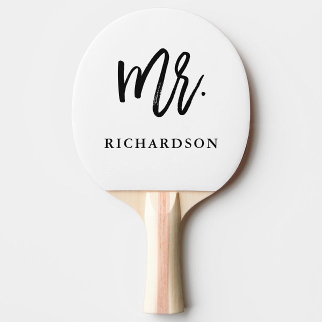 Modern Brush Script | Mr Ping Pong Paddle (Front)