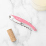 Modern Brush Script Pink Bridesmaid Proposal Waiter's Corkscrew