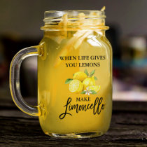 Modern Brush Script Watercolor Lemons Limoncello Shot Glass