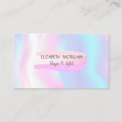 Modern Brush StrokeHolographic Business Card