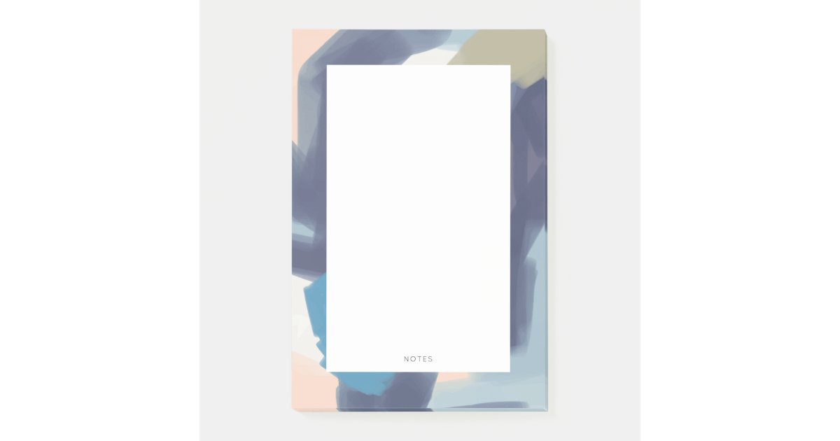Modern Brush Stroke Multi Color Notepad | Zazzle
