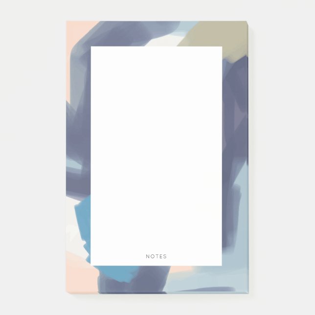 Modern Brush Stroke Multi Color Notepad (Front)