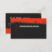 Modern Brush Work Red  Abstract Paint Splatters Business Card (Front/Back)