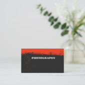 Modern Brush Work Red  Abstract Paint Splatters Business Card (Standing Front)