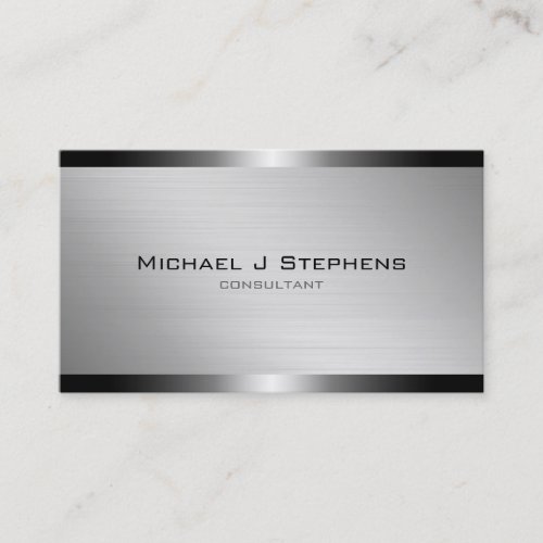 Modern Brushed Aluminum Business Card Template