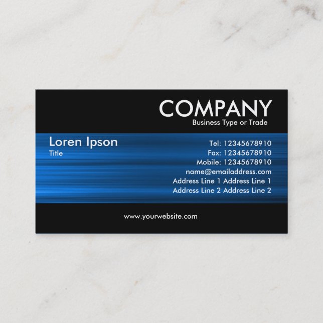 Modern - Brushed Blue Texture Business Card (Front)