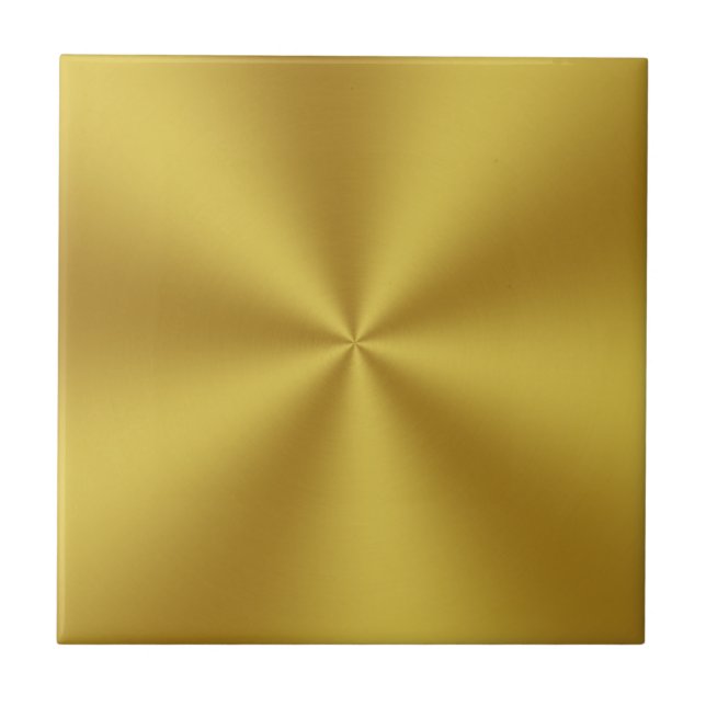 Modern Brushed Faux Gold Ceramic Tile (Front)
