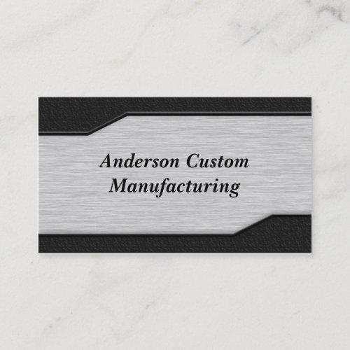Modern Brushed Metal Business Cards