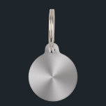 Modern Brushed Metal Look Backdrop Pet ID Tag<br><div class="desc">The pet tag's brushed metal design is in a radial pattern. The look is an artistic rendering. If desired,  you use this pet tag as a backdrop and add text or a photo.</div>