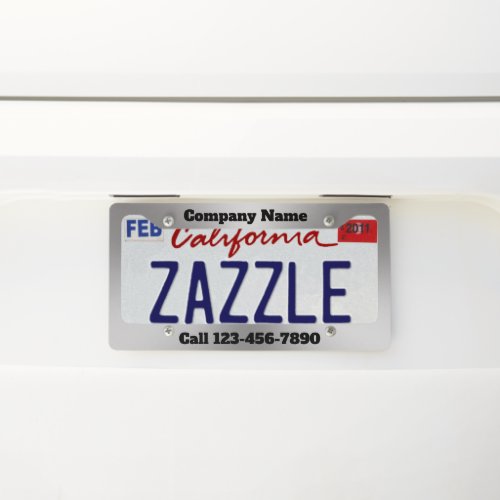 Modern Brushed Metal Look Create Your Own License Plate Frame