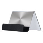 Modern Brushed Metal Look Desk Business Card Holder