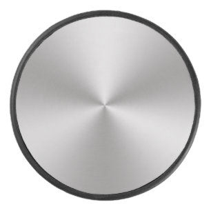 Modern Brushed Metal Look Hockey Puck