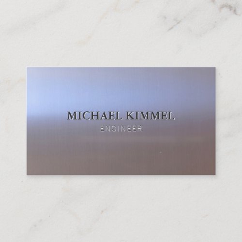 Modern Brushed Metal Look S01 Customizable Business Card