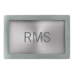 Modern Brushed Metal Look with Monogram Belt Buckle