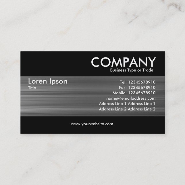 Modern - Brushed Metal Texture Business Card (Front)