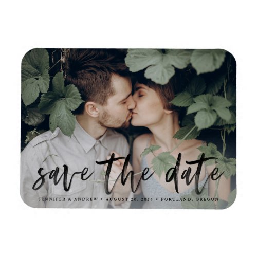 Modern Brushed  Save The Date Magnet