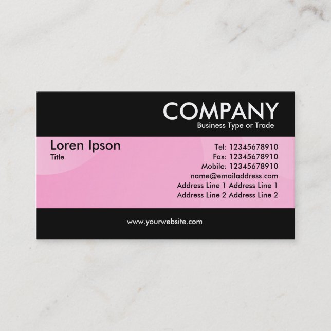 Modern - Bubble Cloud Pale Pink Business Card (Front)