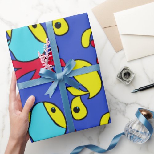 Modern Bubble Fish Wrapping Paper