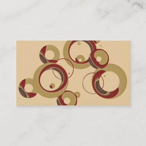 Modern Bubbles Business Cards - Beige