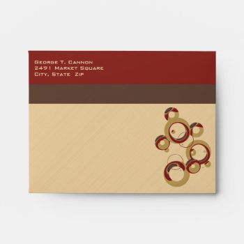 Modern Bubbles Note Card Envelope - Beige by StriveDesigns at Zazzle
