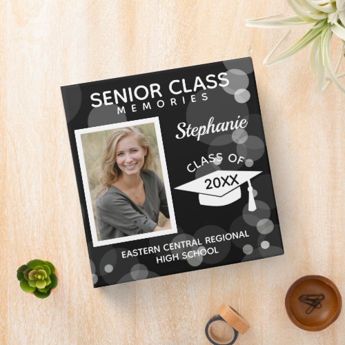 Modern Bubbles Senior Class Graduation Memory Book 3 Ring Binder