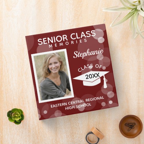 Modern Bubbles Senior Class Graduation Memory Book 3 Ring Binder