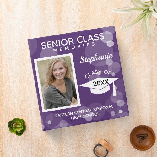 Modern Bubbles Senior Class Graduation Memory Book 3 Ring Binder