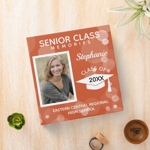 Modern Bubbles Senior Class Graduation Memory Book 3 Ring Binder