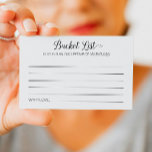 Modern Bucket List Lifetime of Adventures Wedding Advice Card<br><div class="desc">These charming bucket list cards will be a perfect alternative to a traditional wedding guest book. You'll have all your guests talking about the best ideas for you to visit or do in your life together as a married couple!</div>